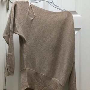 Chic Off-the-Shoulder Tan Sweater women’s sweater size XS